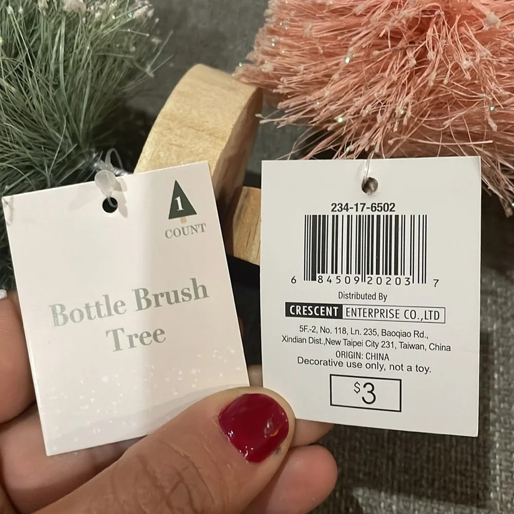 Target Playground Pink White Green Bottle Brush Nutcracker Ornament Collection